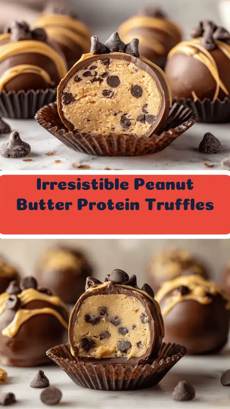 peanut butter chocolate chip cookie dough protein truffles recipe