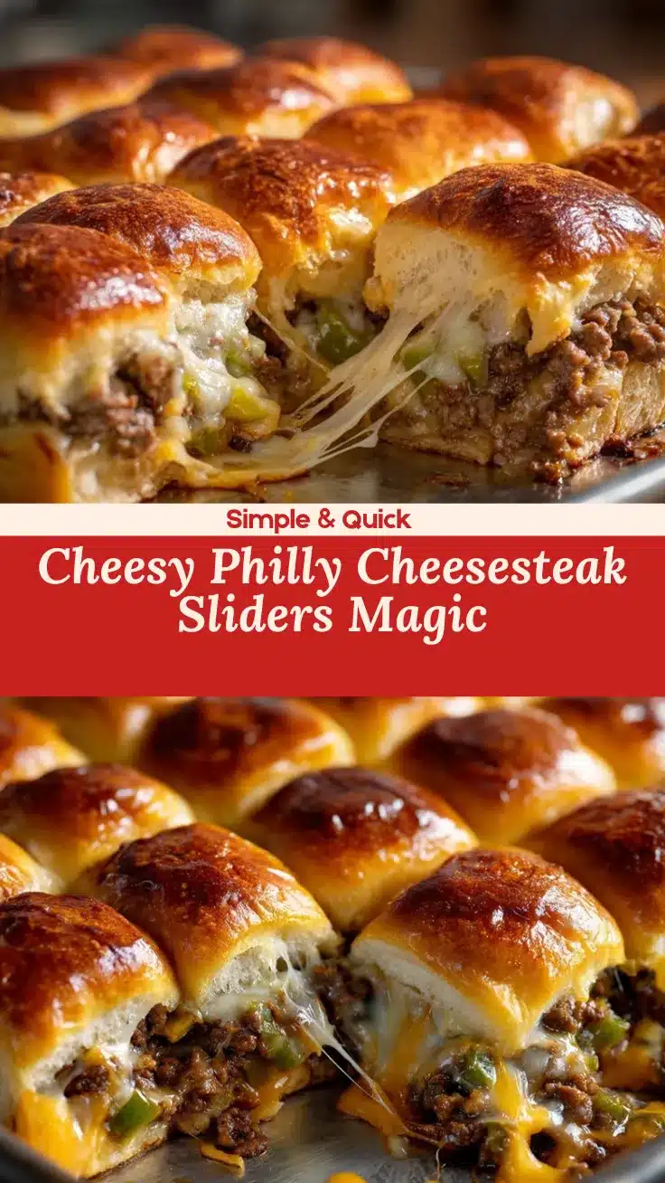 Philly cheesesteak sliders with ground beef recipe