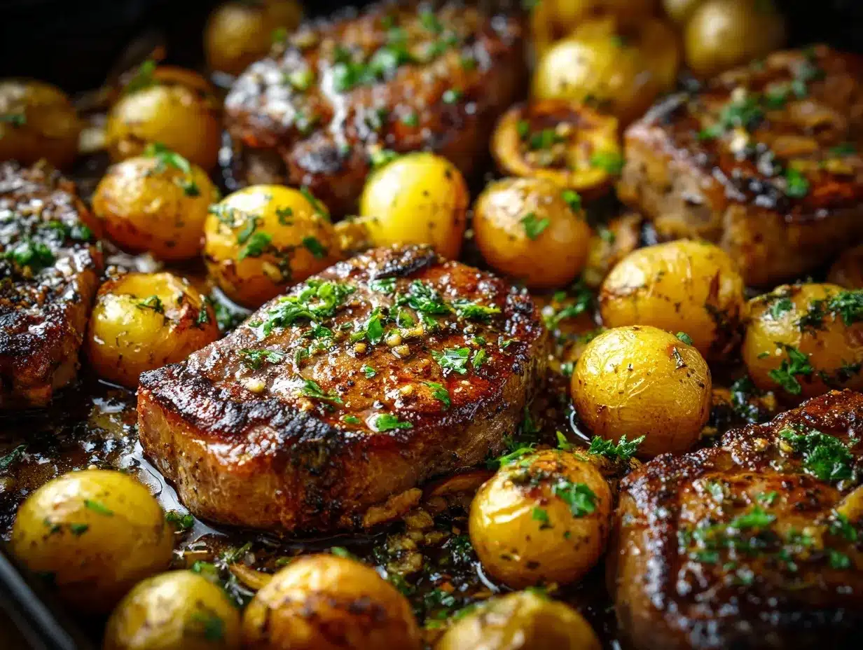 pork chops and potatoes preparation steps