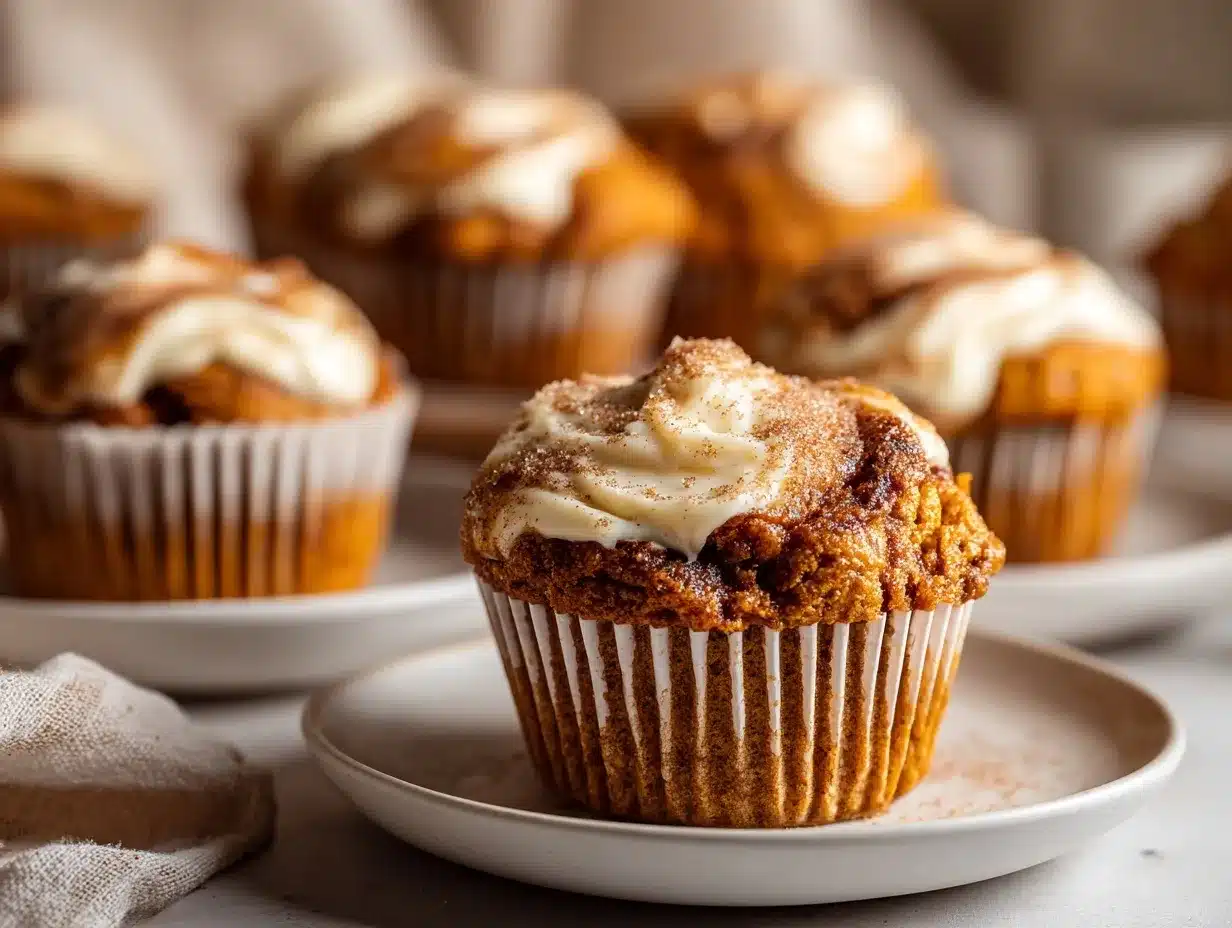 pumpkin spice cream cheese muffins preparation steps