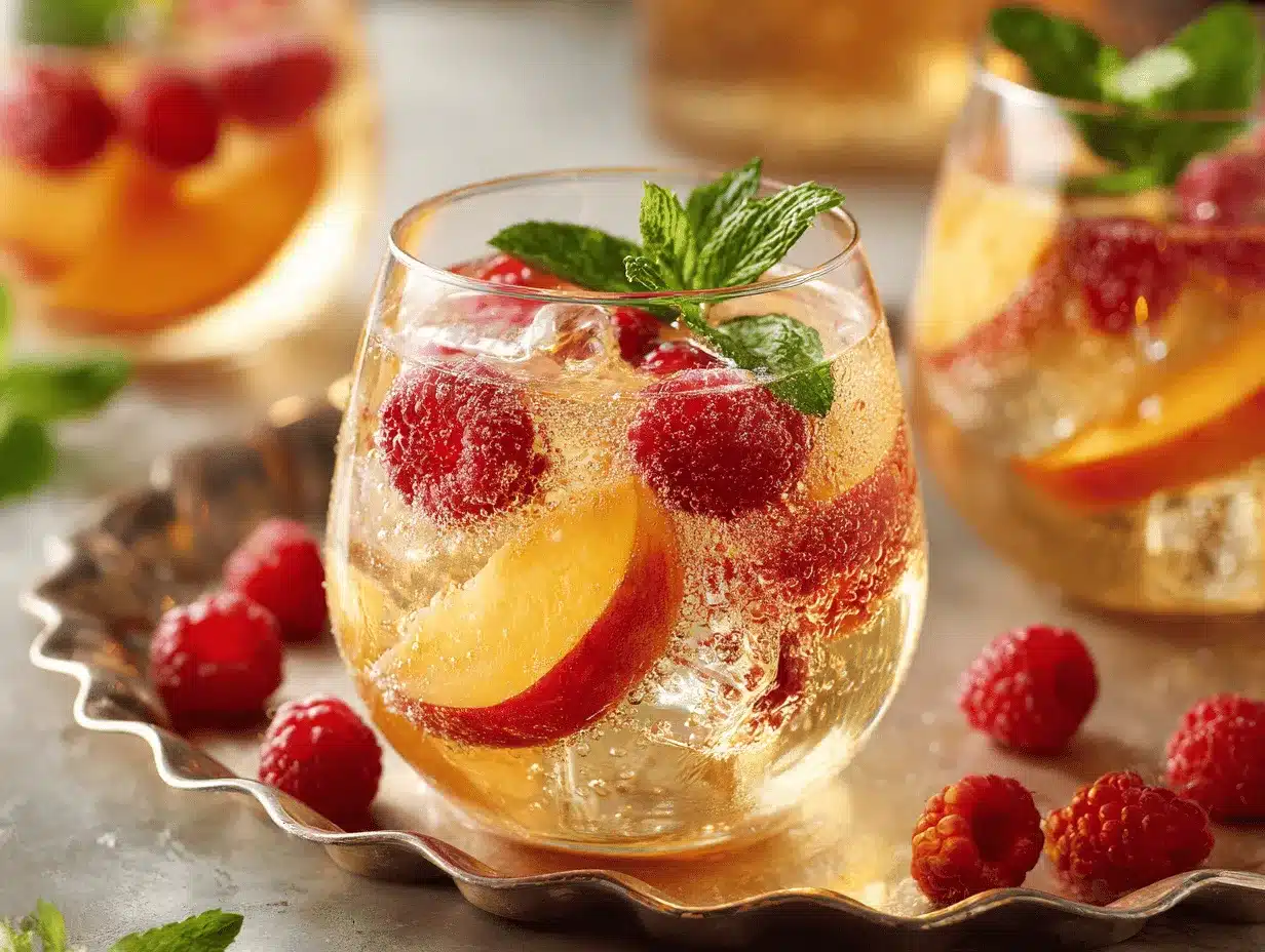 raspberry peach sangria preparation steps