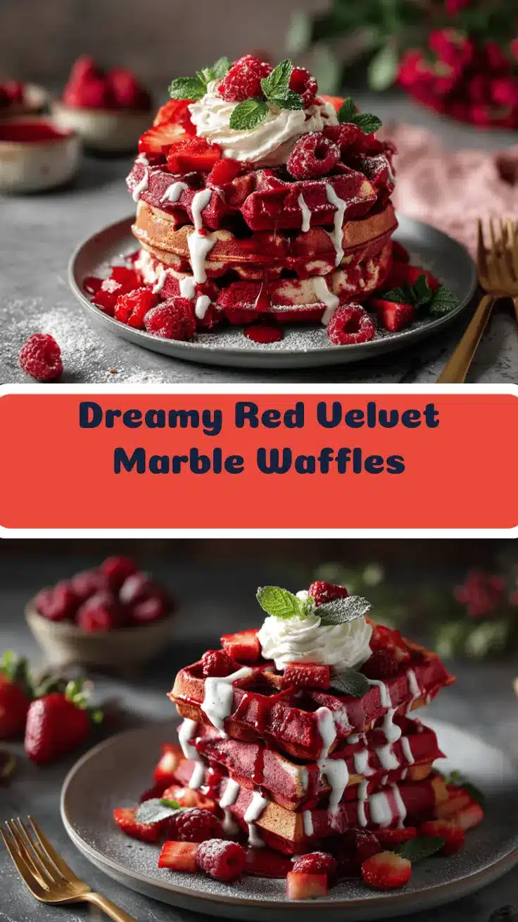 red velvet marble waffles recipe