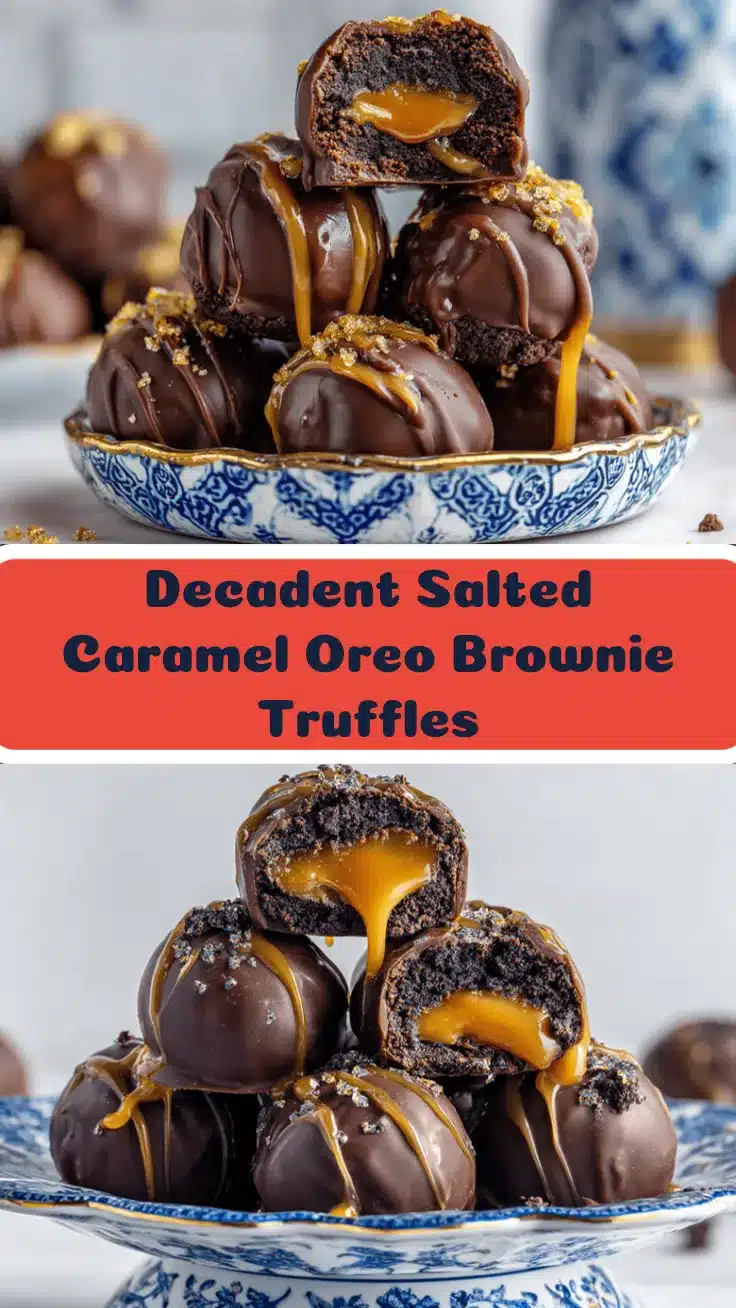 Salted Caramel Brownie Oreo Truffles recipe