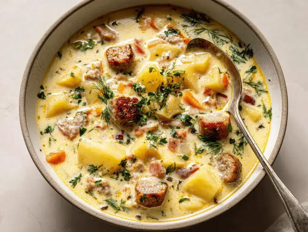 sausage potato soup - featured image