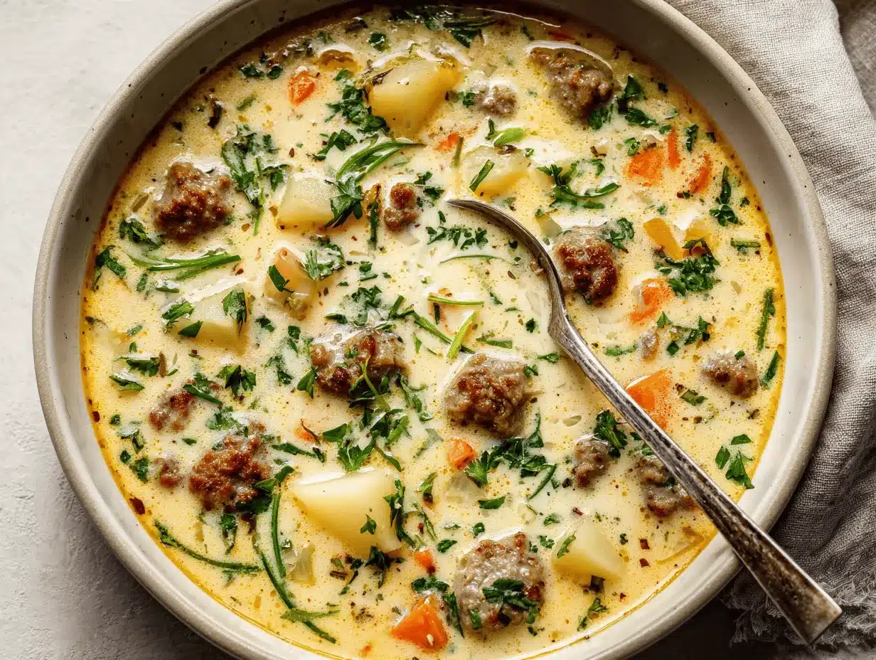 sausage potato soup preparation steps