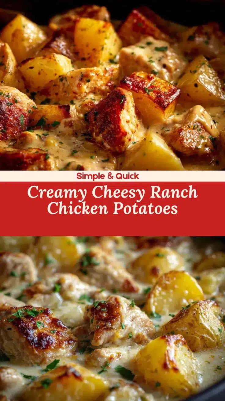 slow cooker cheesy ranch chicken and potatoes recipe