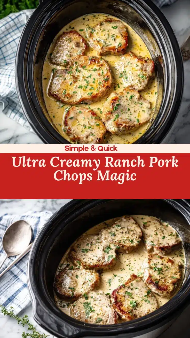 slow cooker creamy ranch pork chops recipe