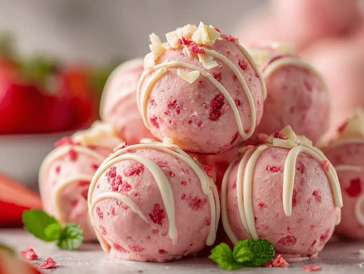 Strawberry Cheesecake Protein Truffles preparation steps