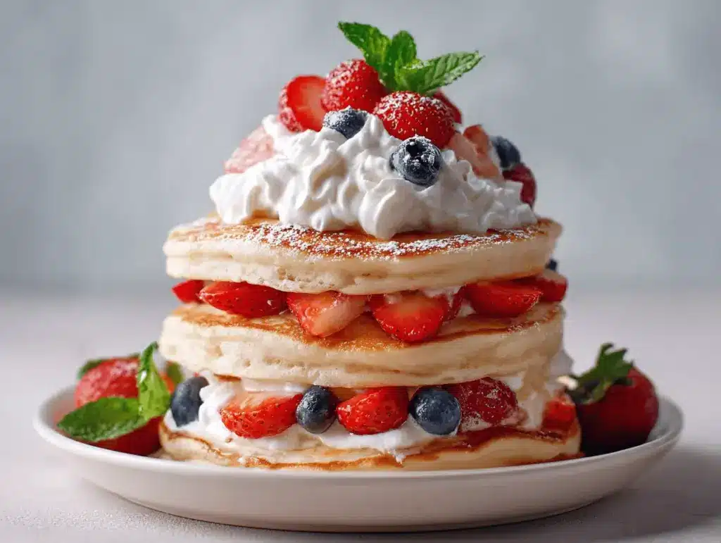 Strawberry Shortcake Pancake Stack - featured image