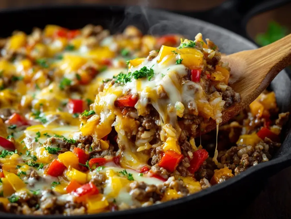 stuffed pepper casserole - featured image