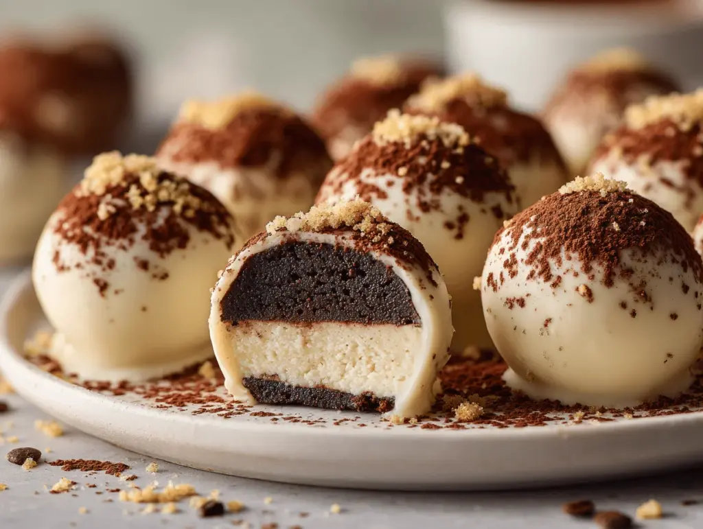 tiramisu cheesecake truffles - featured image