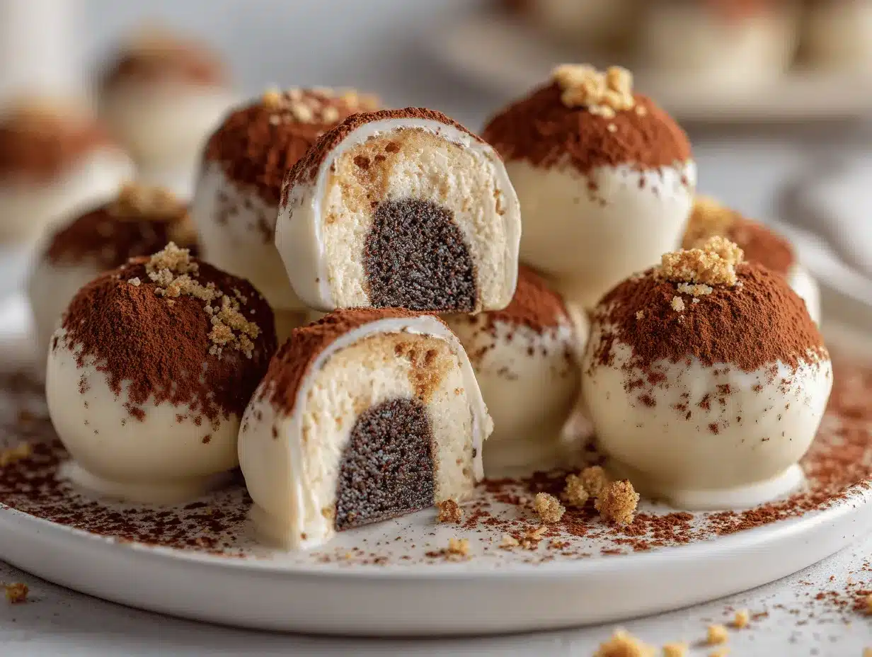 tiramisu cheesecake truffles preparation steps
