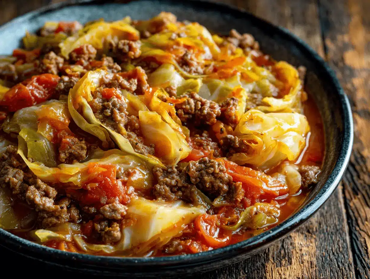 unstuffed cabbage rolls preparation steps