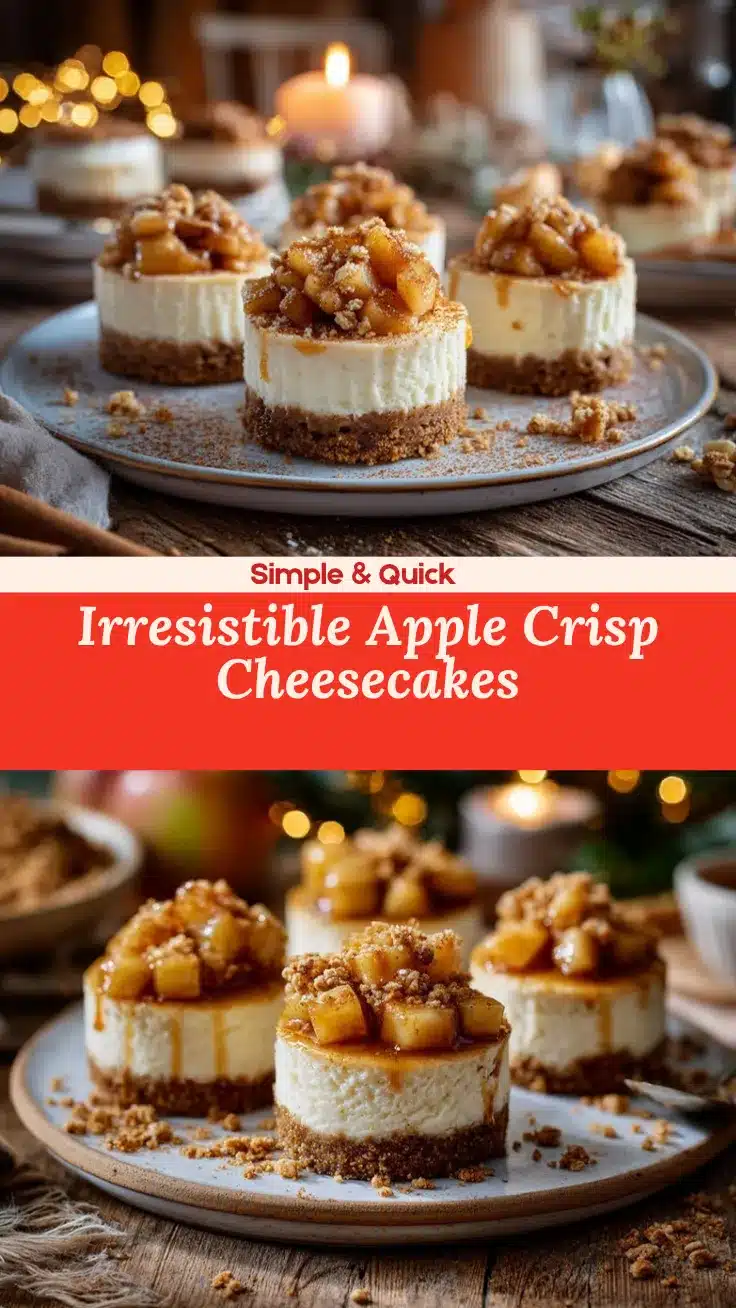 apple crisp mini cheesecakes recipe