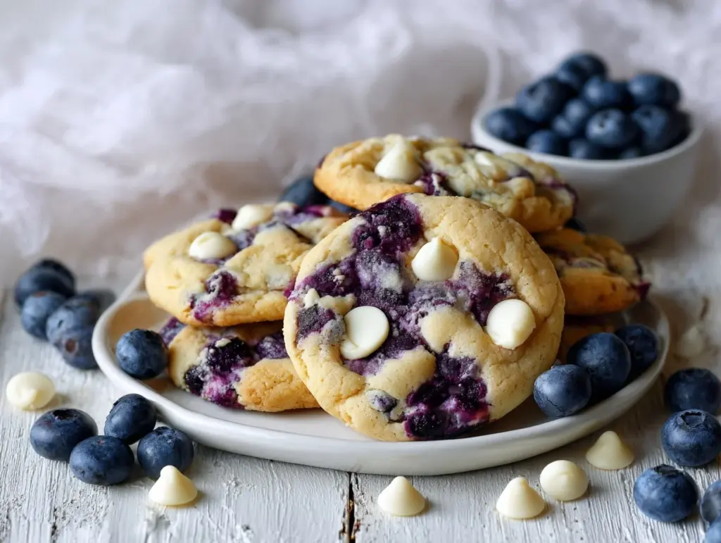 Blueberry White Chocolate Cookies - featured image