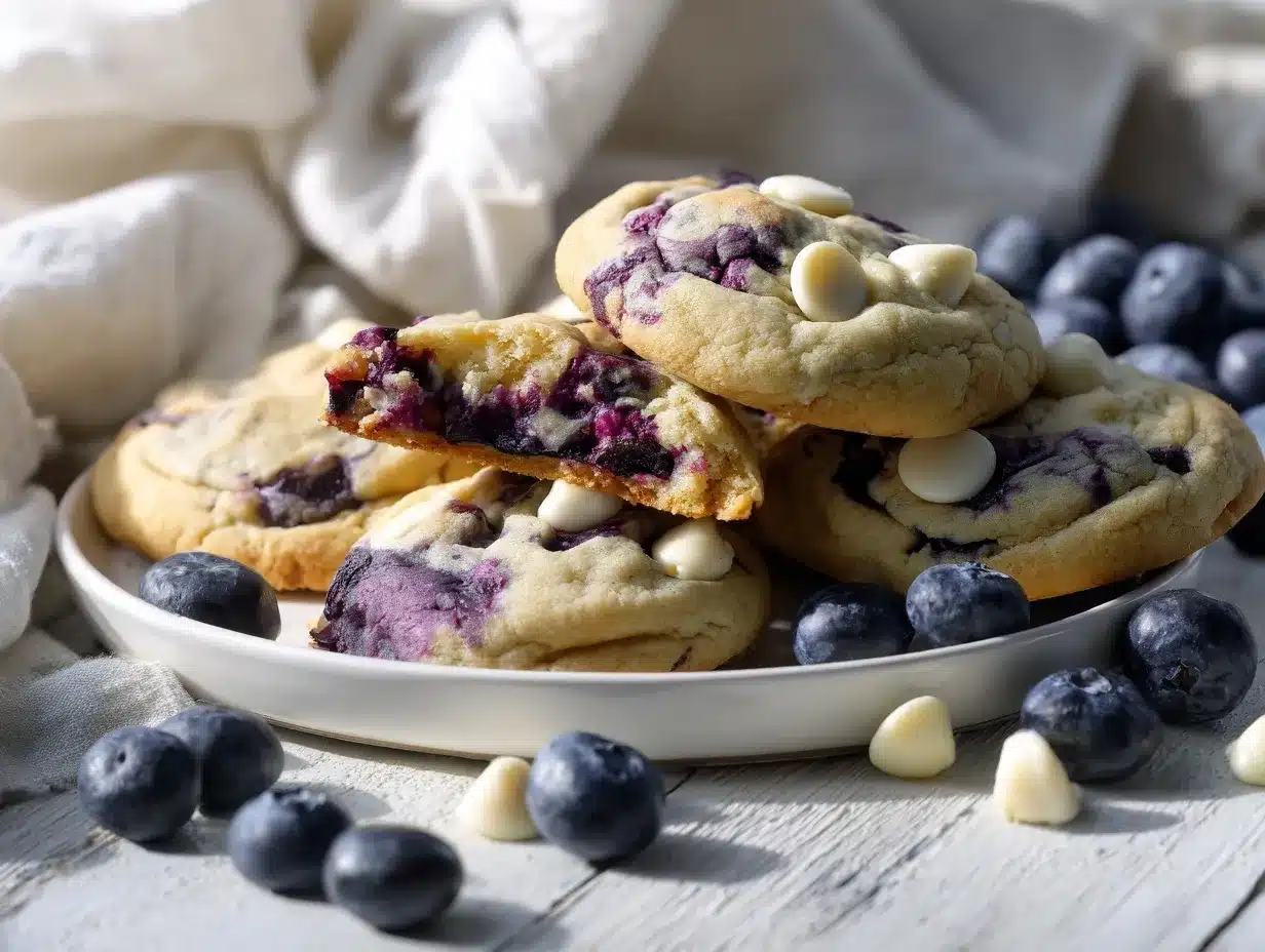 Blueberry White Chocolate Cookies preparation steps