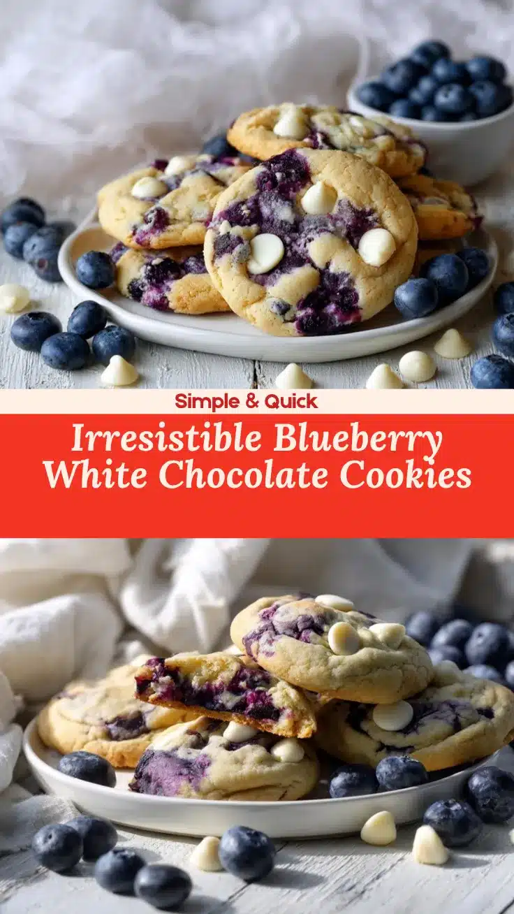Blueberry White Chocolate Cookies recipe