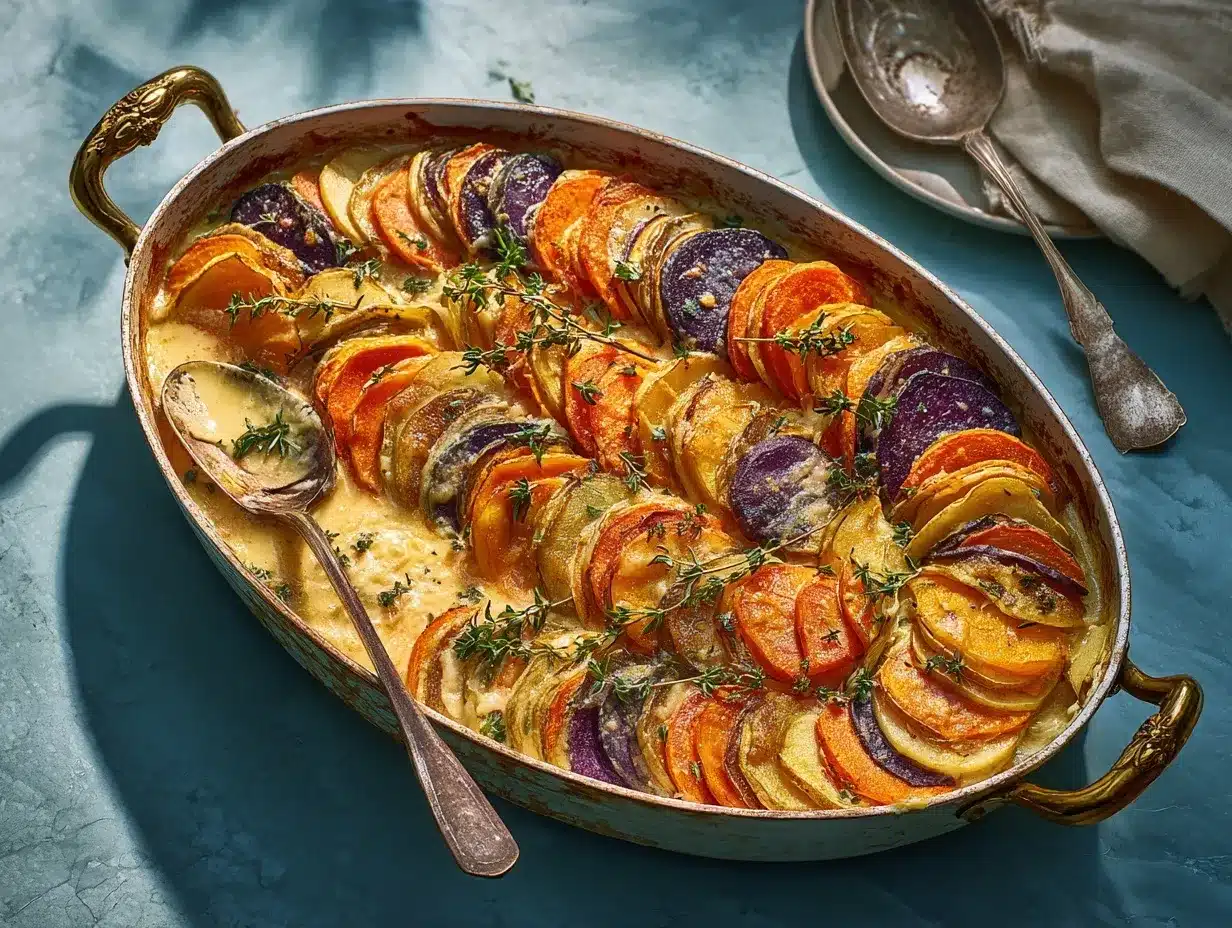 Cheesy Root Vegetable Gratin preparation steps