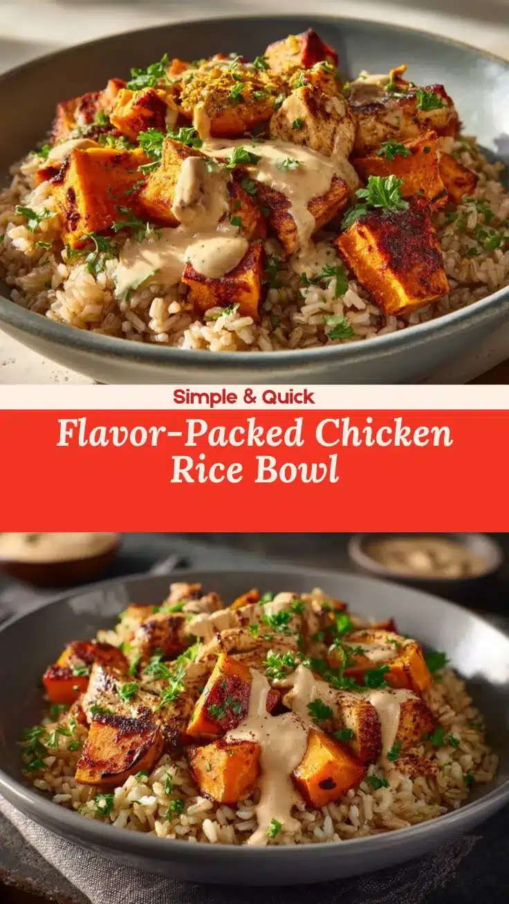 chicken sweet potato rice bowl recipe