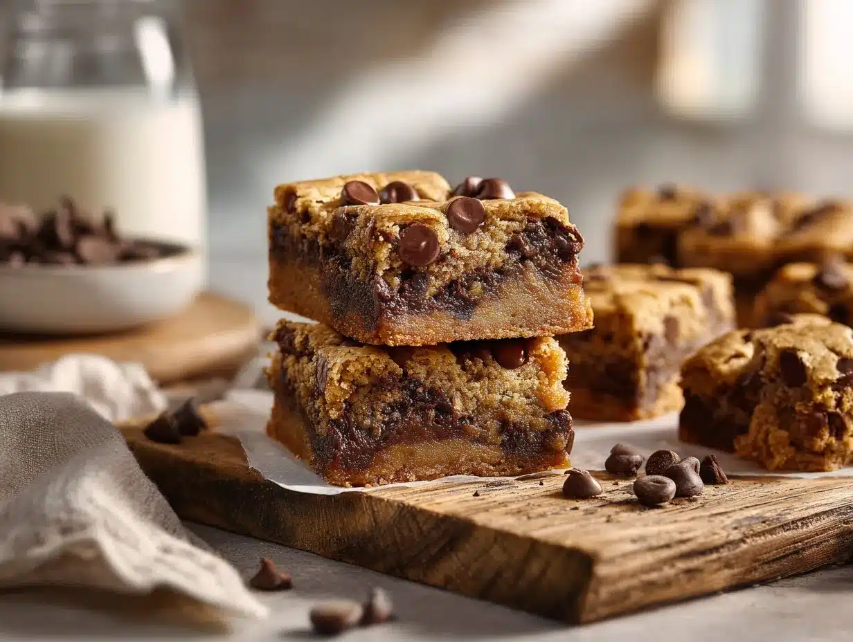 chocolate chip cookie bars preparation steps