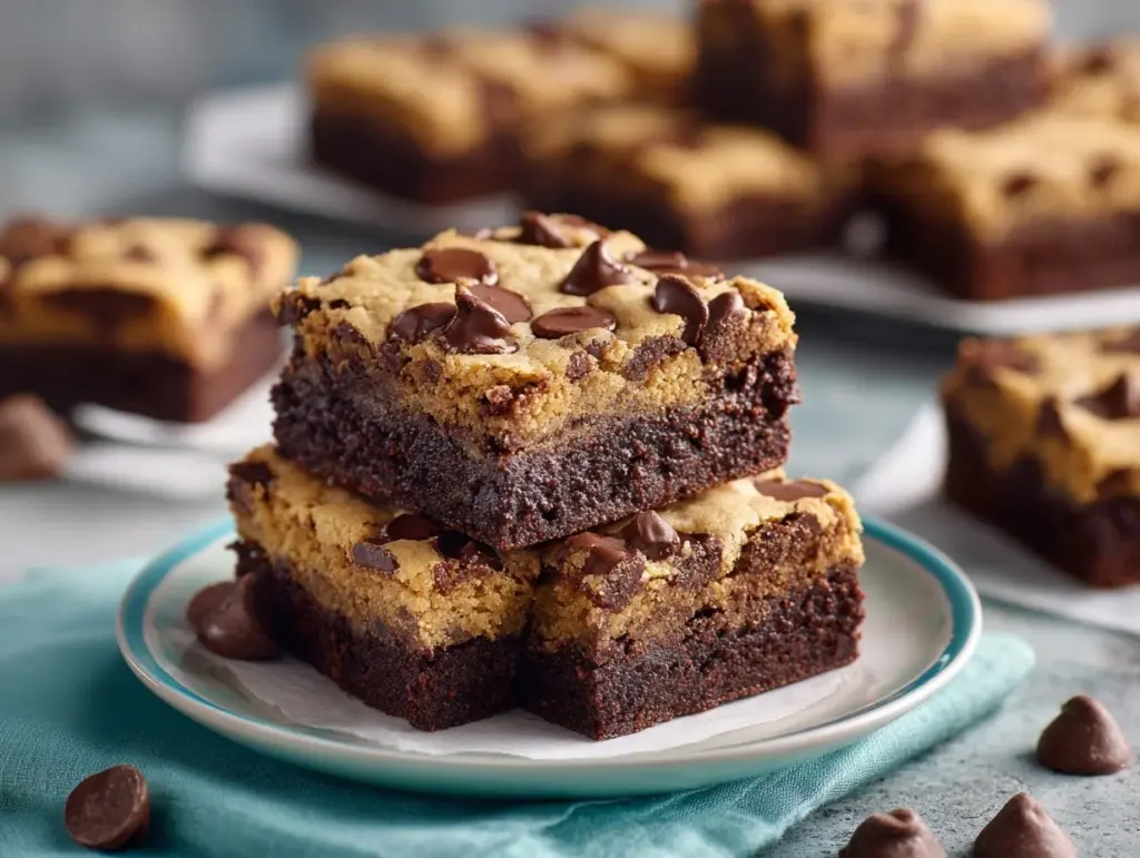 chocolate chip cookie brownies - featured image