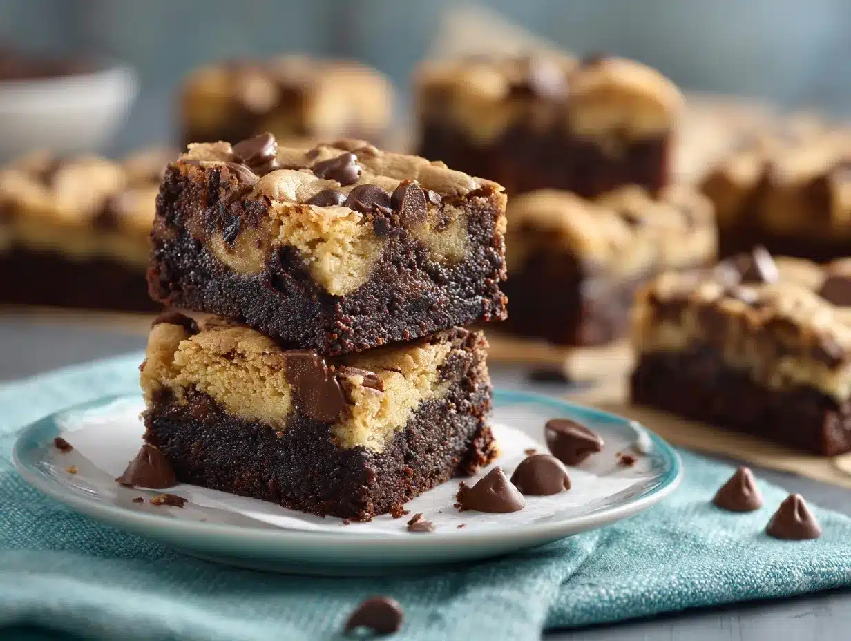 chocolate chip cookie brownies preparation steps