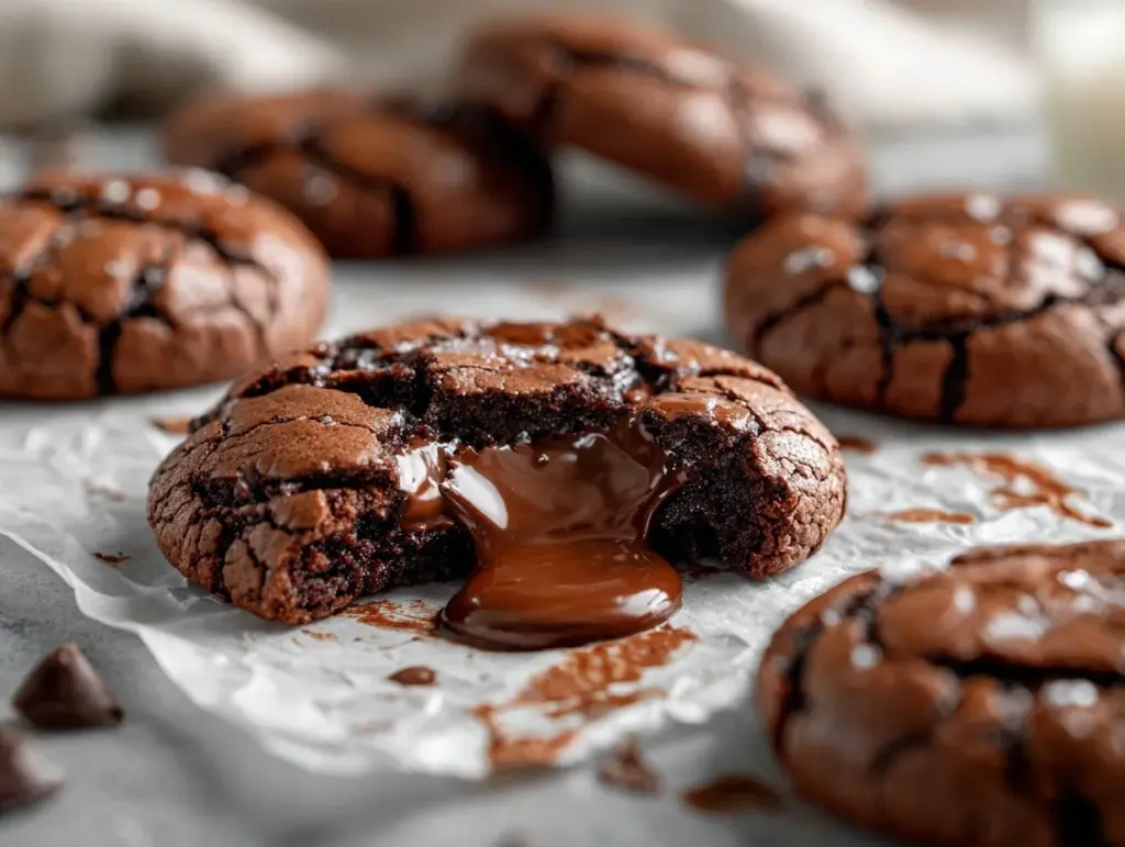 chocolate lava cookies - featured image