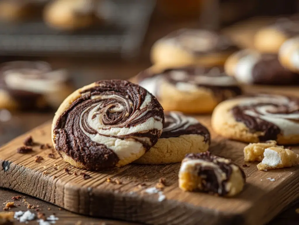 Chocolate Marshmallow Swirl Cookies - featured image