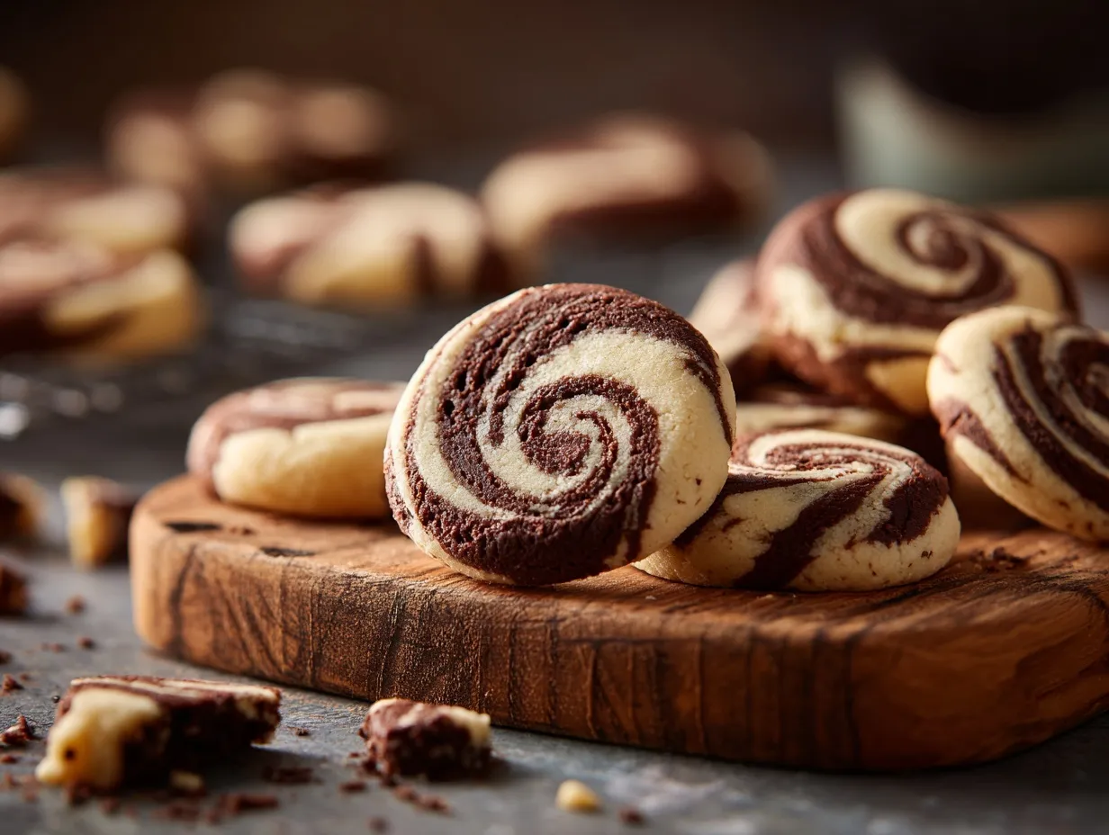 Chocolate Marshmallow Swirl Cookies preparation steps