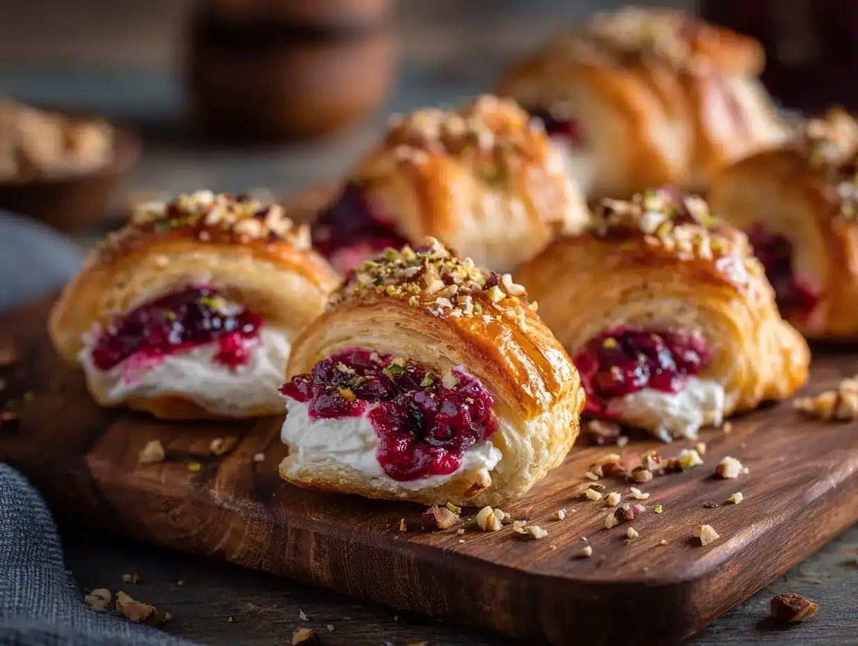cranberry cream cheese crescent bites preparation steps