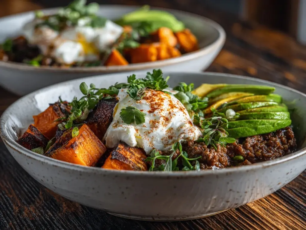 ground beef bowls - featured image