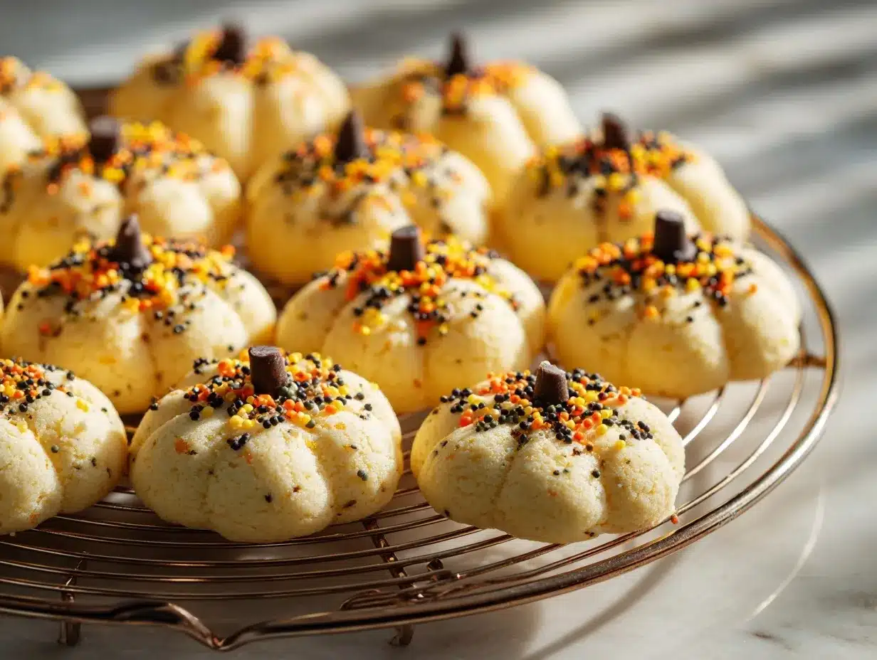 Halloween shortbread cookies preparation steps