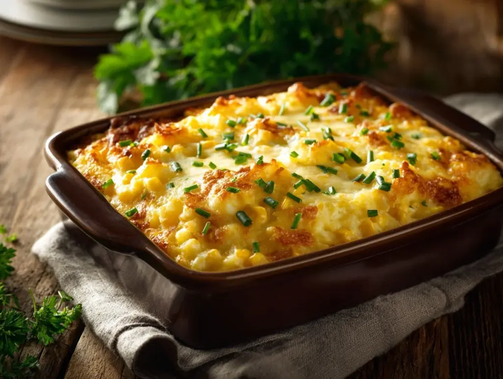 honey-glazed corn casserole - featured image