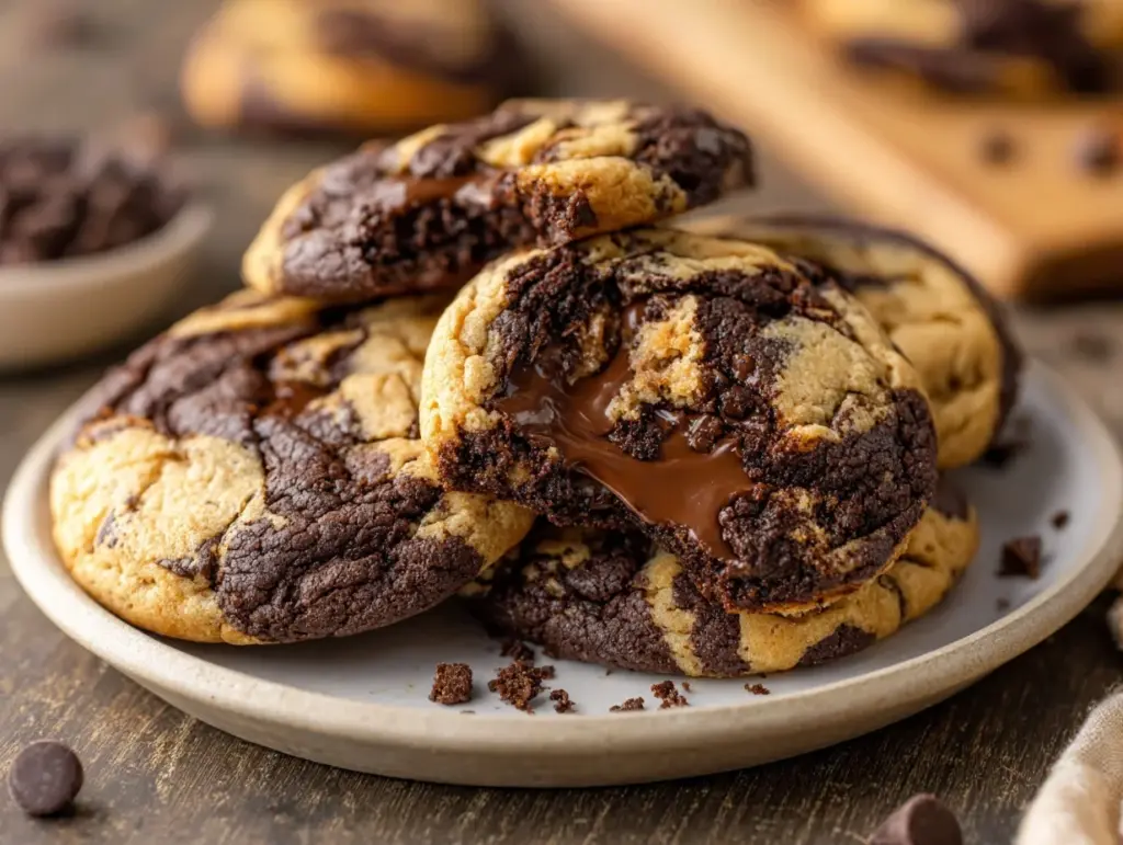 Peanut Butter Brownie Swirl Cookies - featured image