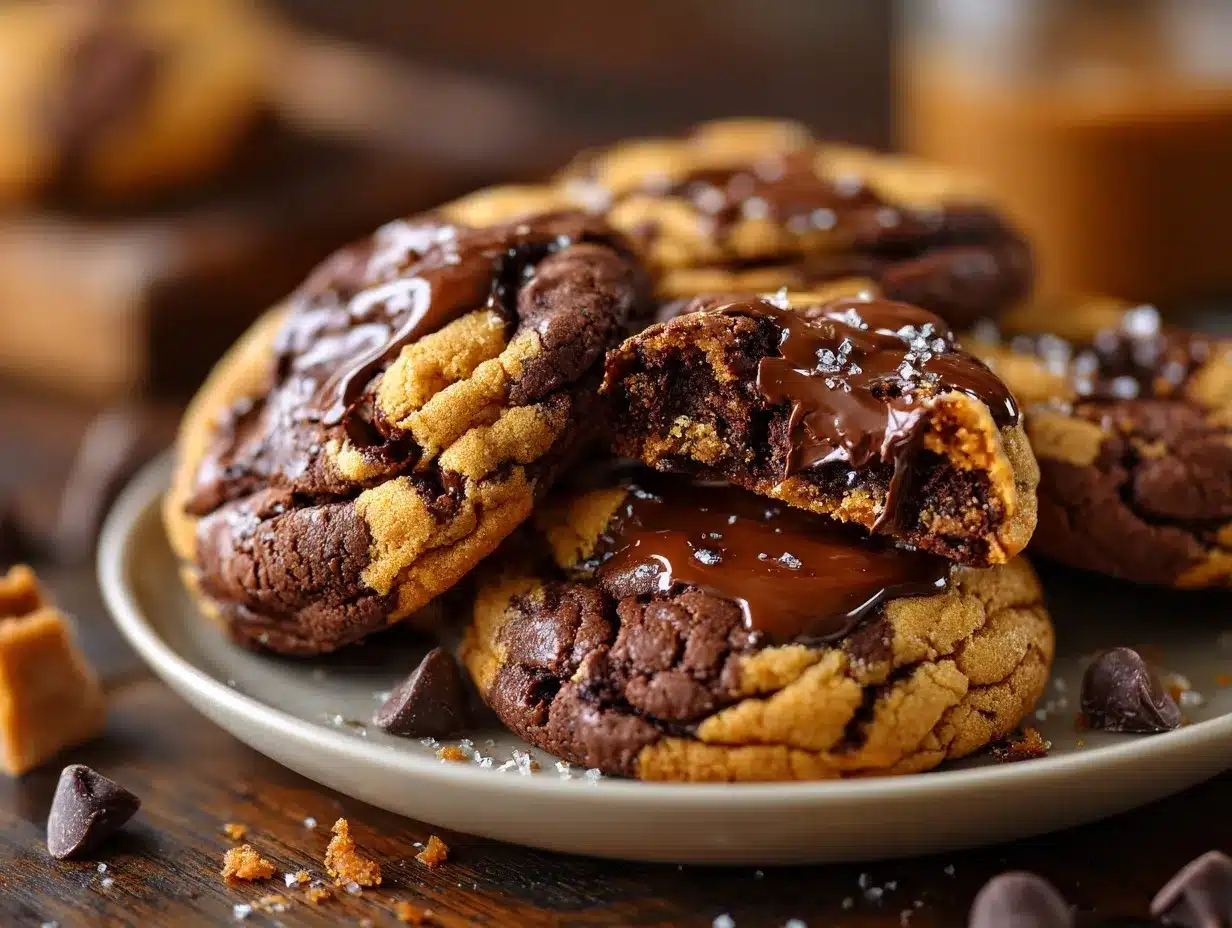 Peanut Butter Brownie Swirl Cookies preparation steps