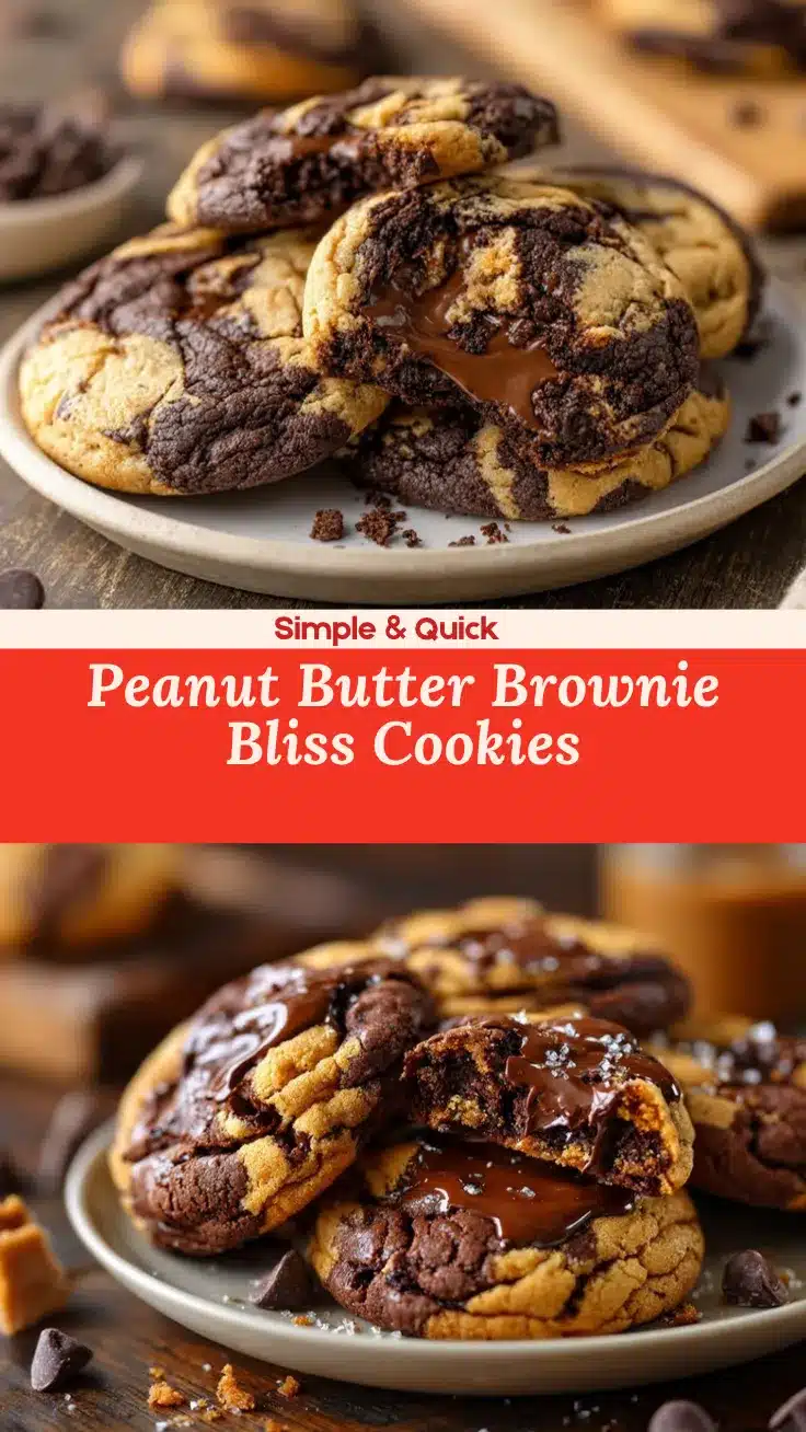 Peanut Butter Brownie Swirl Cookies recipe