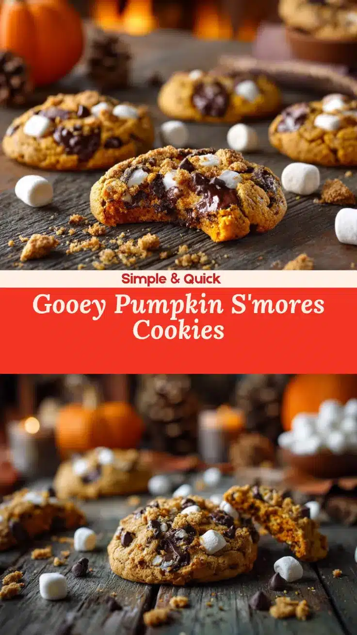 Pumpkin Smores Cookies recipe