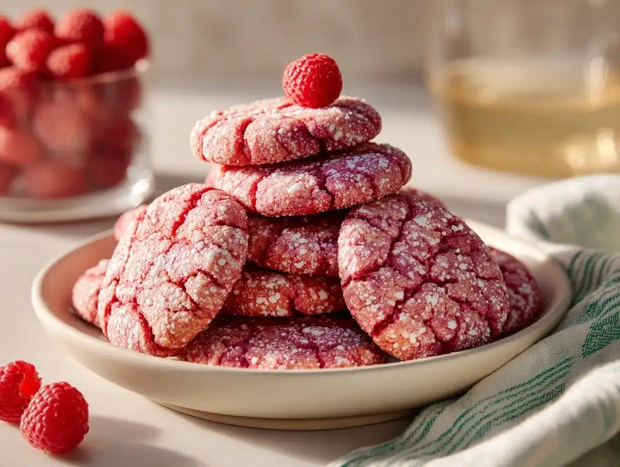 raspberry sugar cookies preparation steps