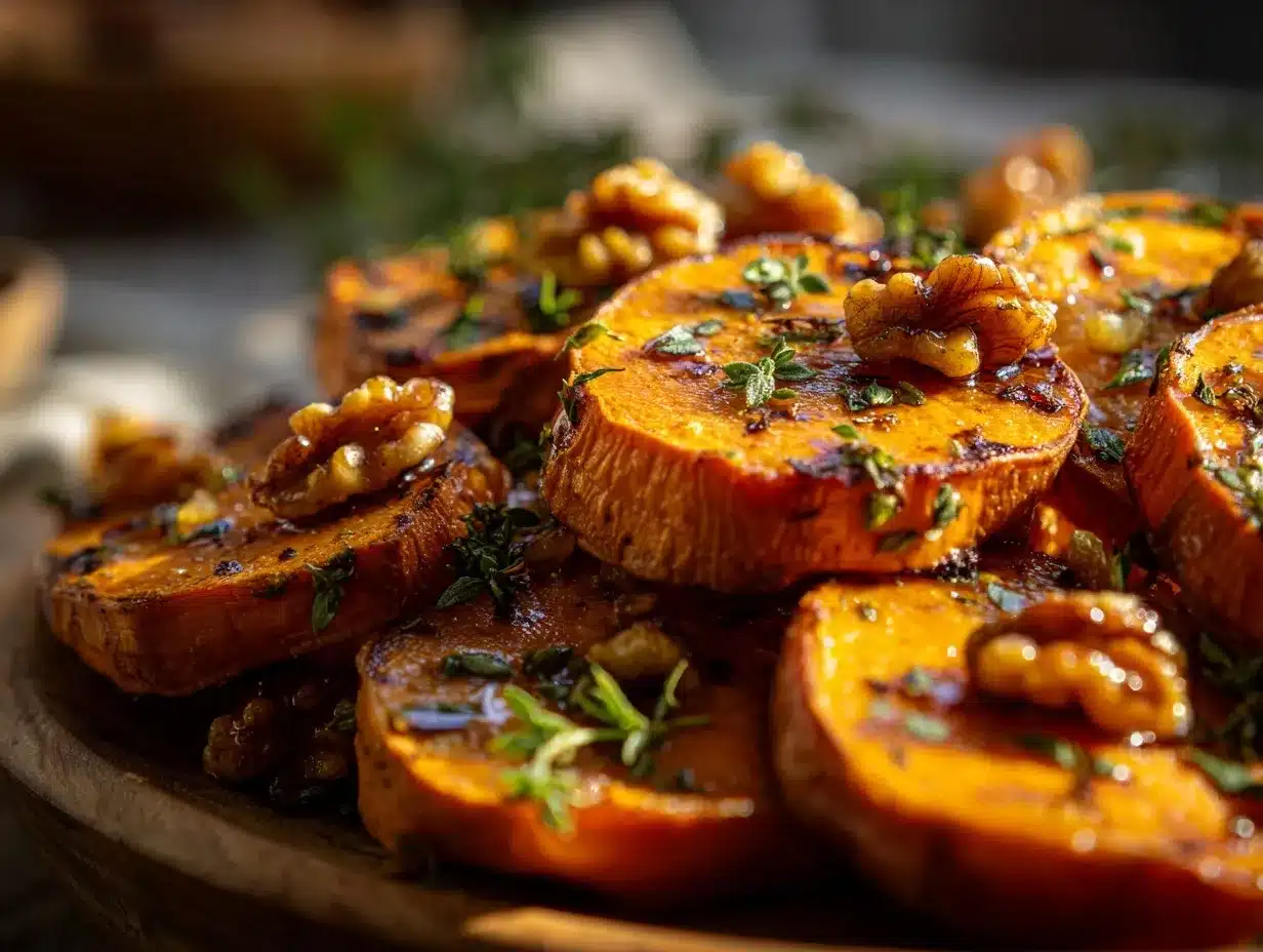 walnut maple roasted sweet potatoes preparation steps