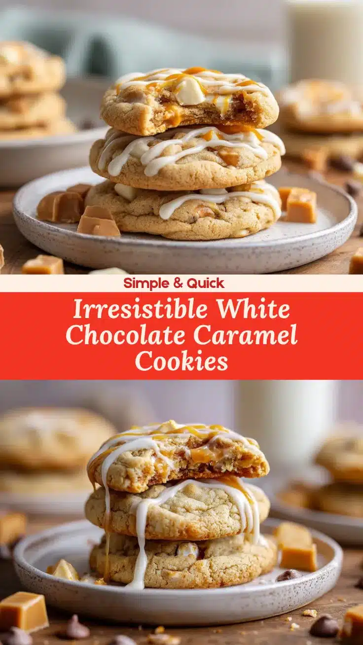 white chocolate caramel cookies recipe