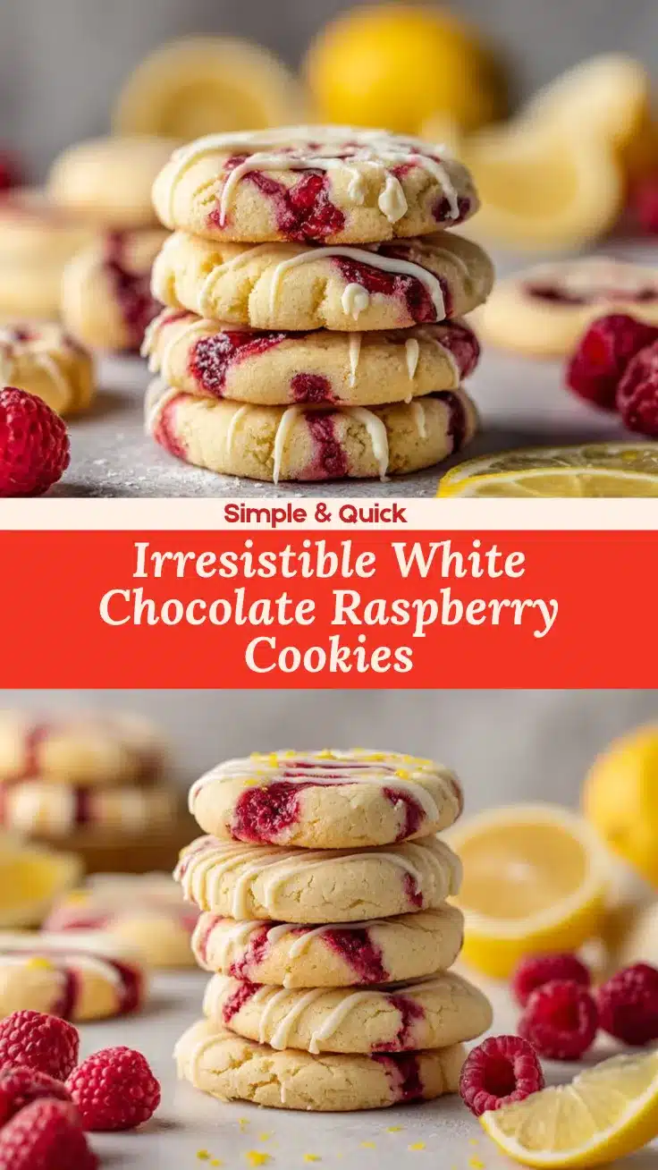 white chocolate lemon raspberry cookies recipe