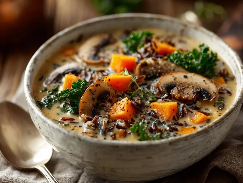 wild rice mushroom soup - featured image