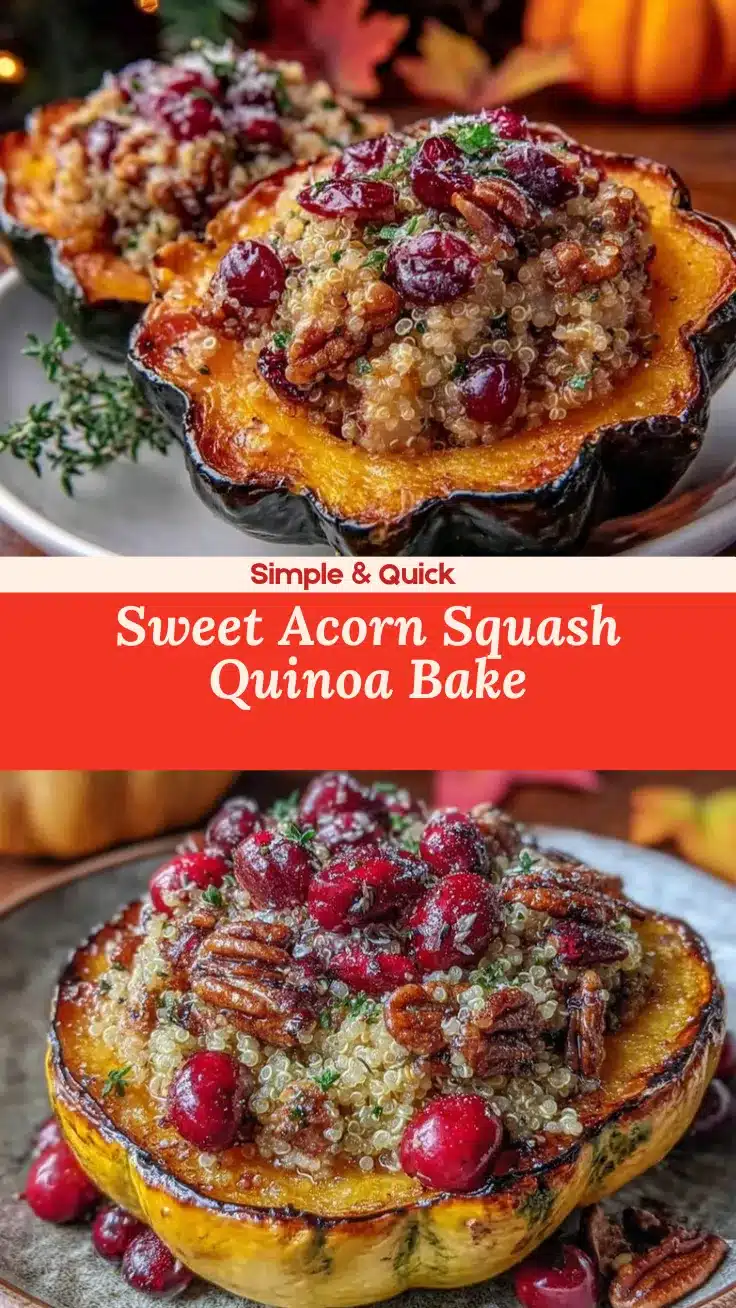 acorn squash stuffed with quinoa and cranberries recipe