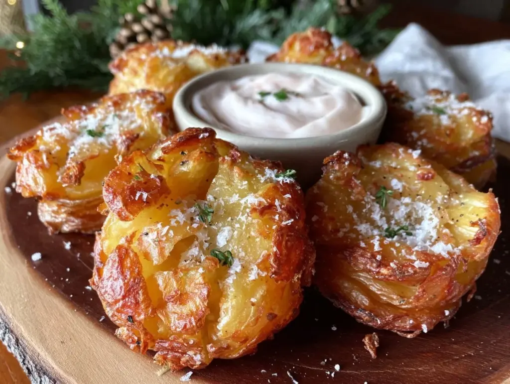 air fryer crispy smashed potatoes - featured image