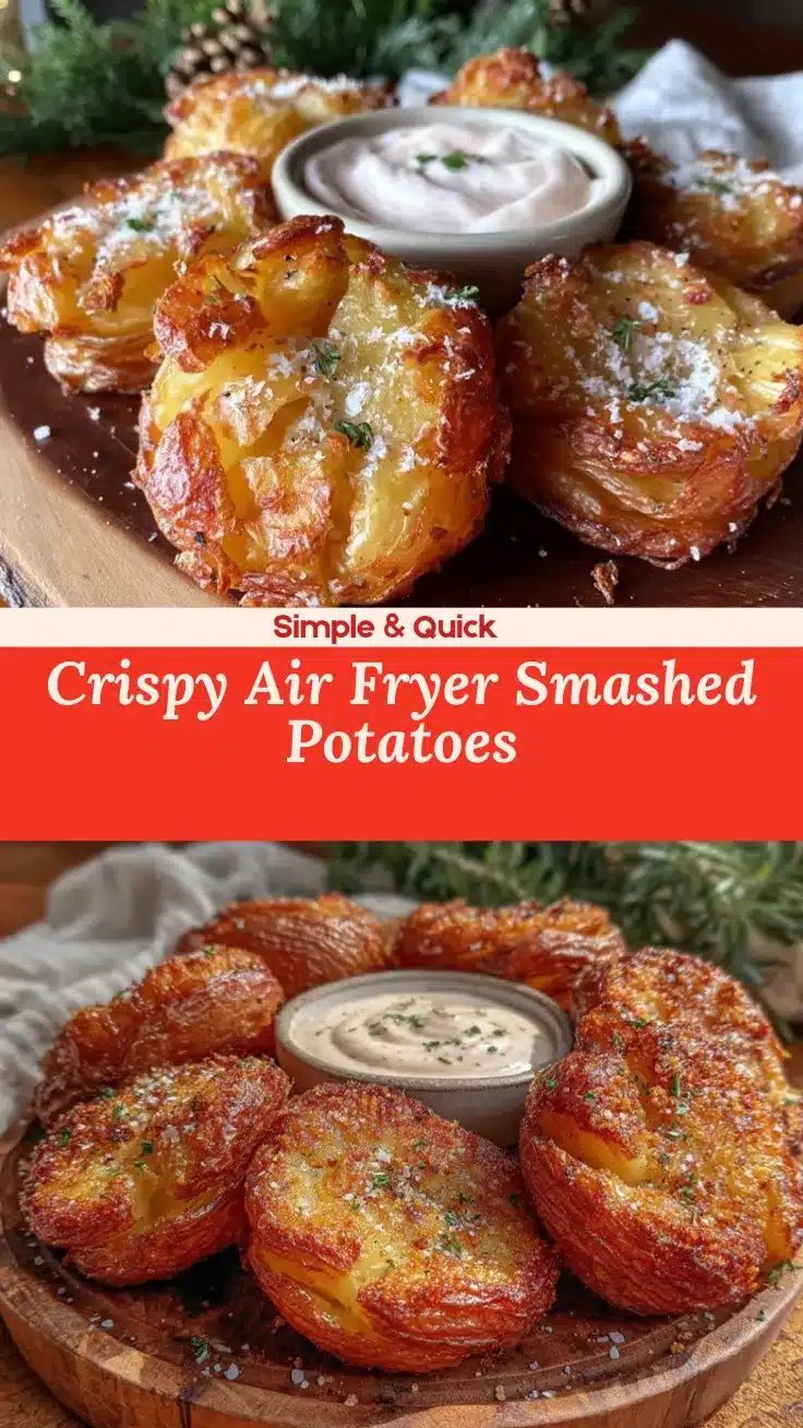 air fryer crispy smashed potatoes recipe