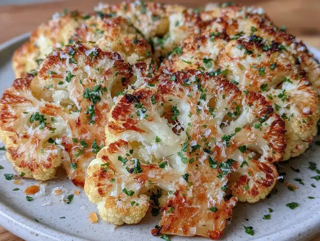 air fryer parmesan roasted cauliflower - featured image