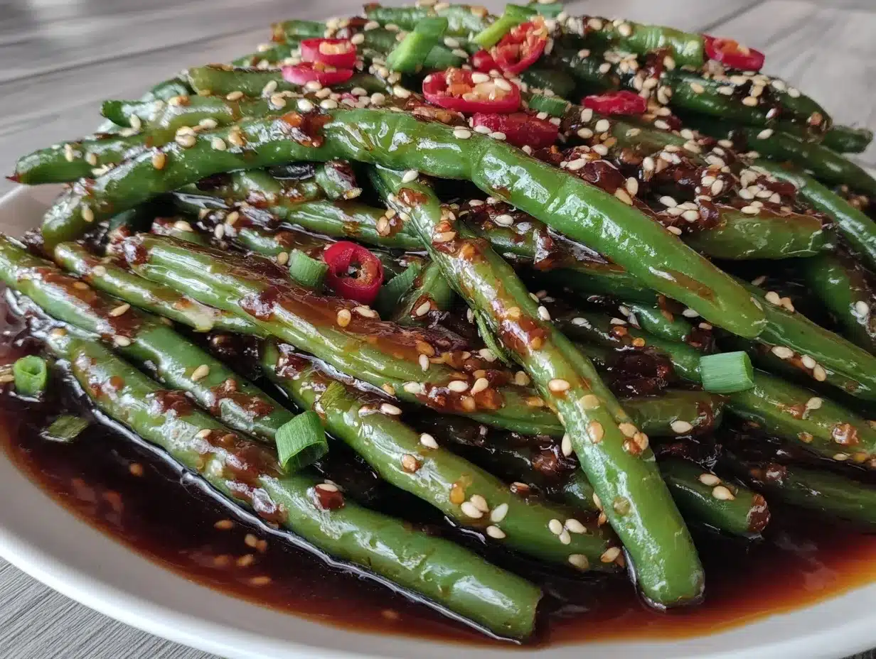 asian sesame green beans recipe preparation steps