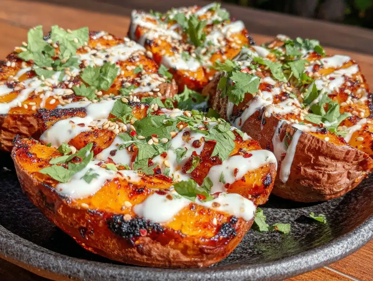 bold harissa roasted sweet potatoes preparation steps