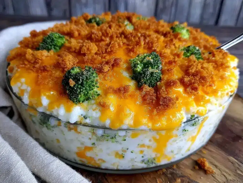 broccoli rice casserole - featured image