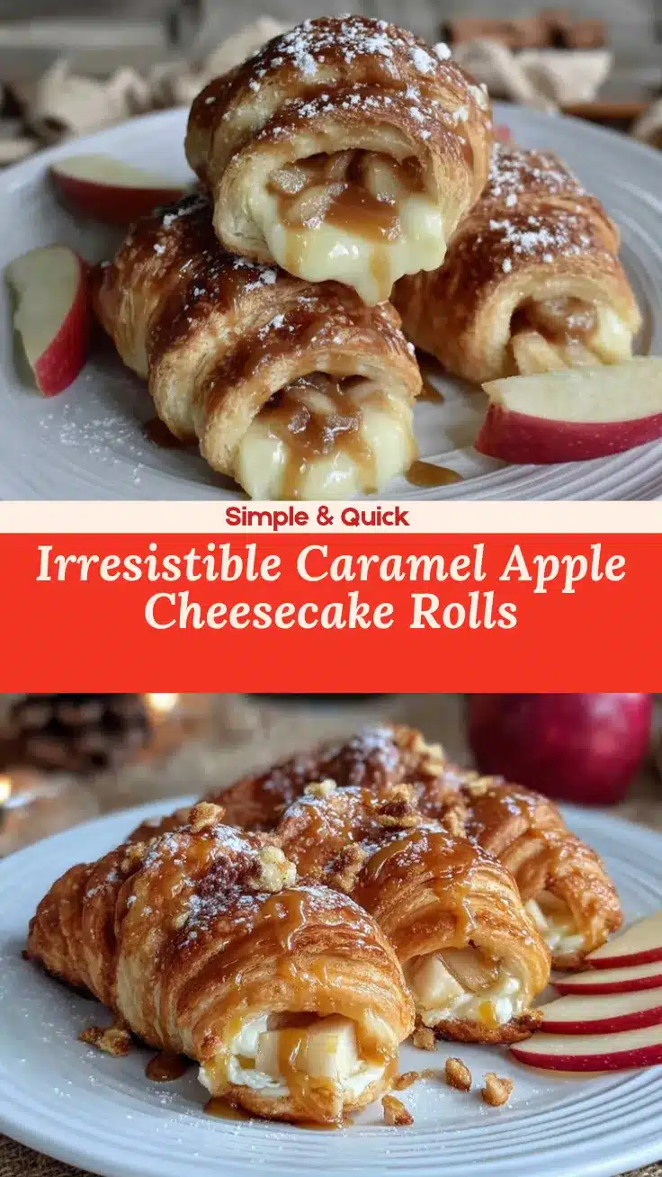 caramel apple cheesecake rolls recipe